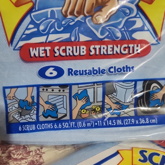 Vintage Kleenex Viva Scrub Cloths Two 6 Pack - 1996 NOS Sealed - Picture 4 of 7